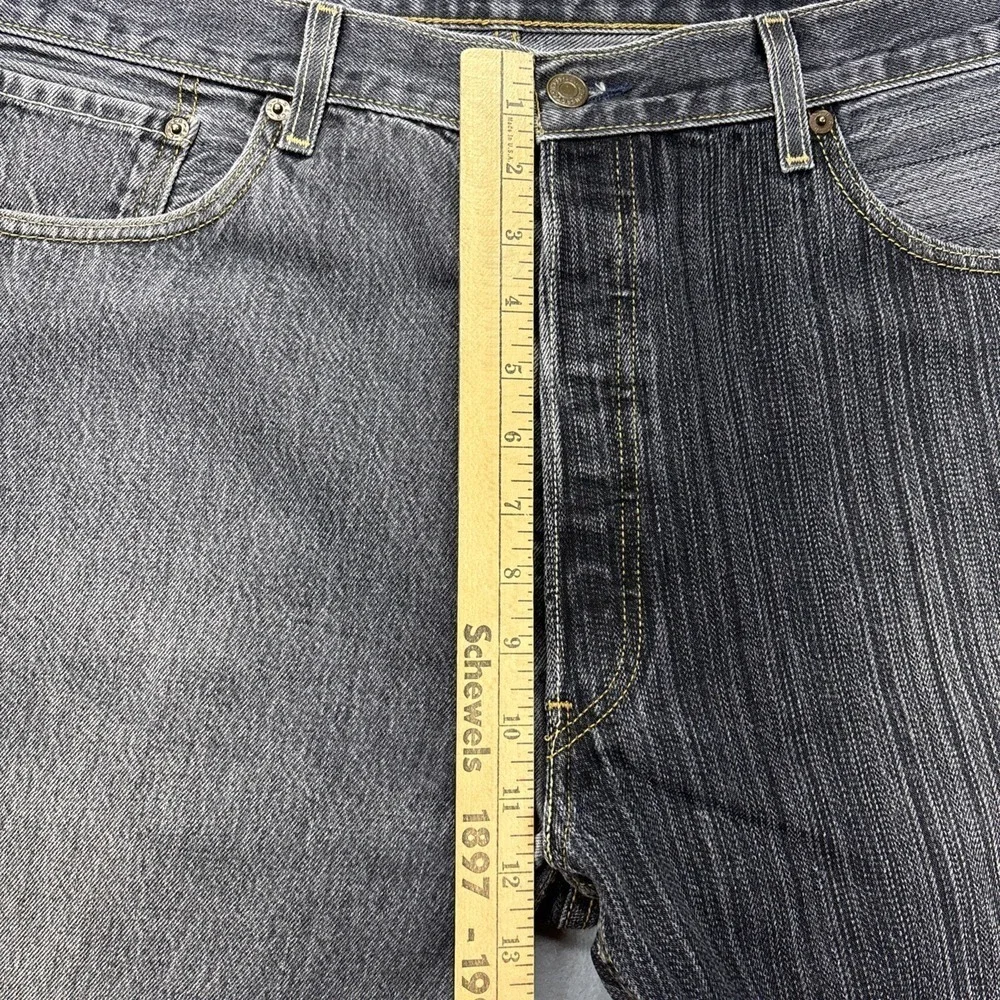 VTG Levi's 501 jeans‎ mens 38x32 2 tone black/gray button fly Straight Baggy